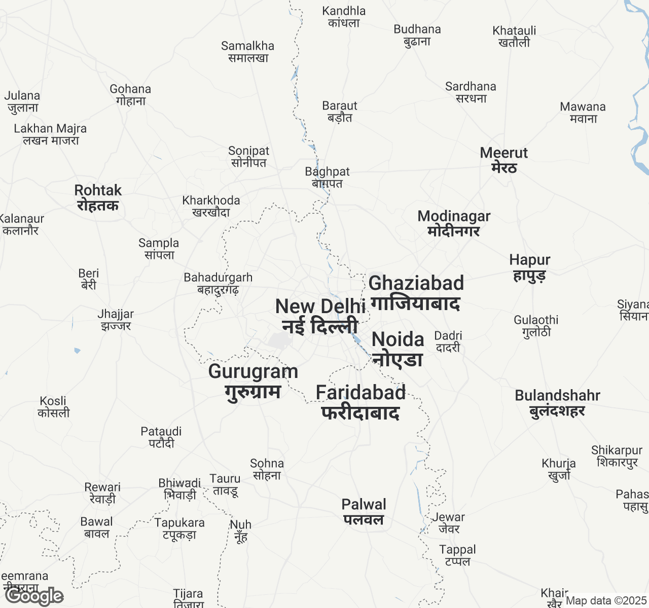 Map of New Delhi